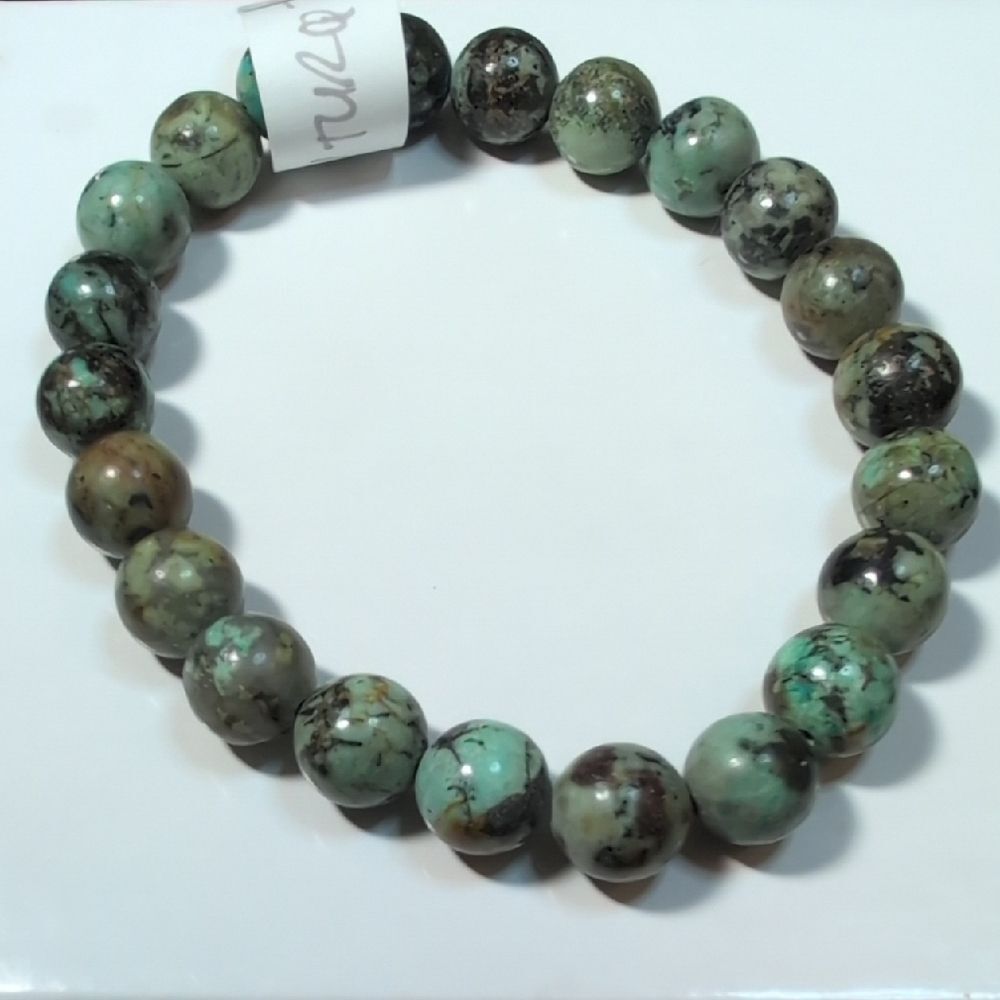 Handmade African Turquoise Stretch Bracelet